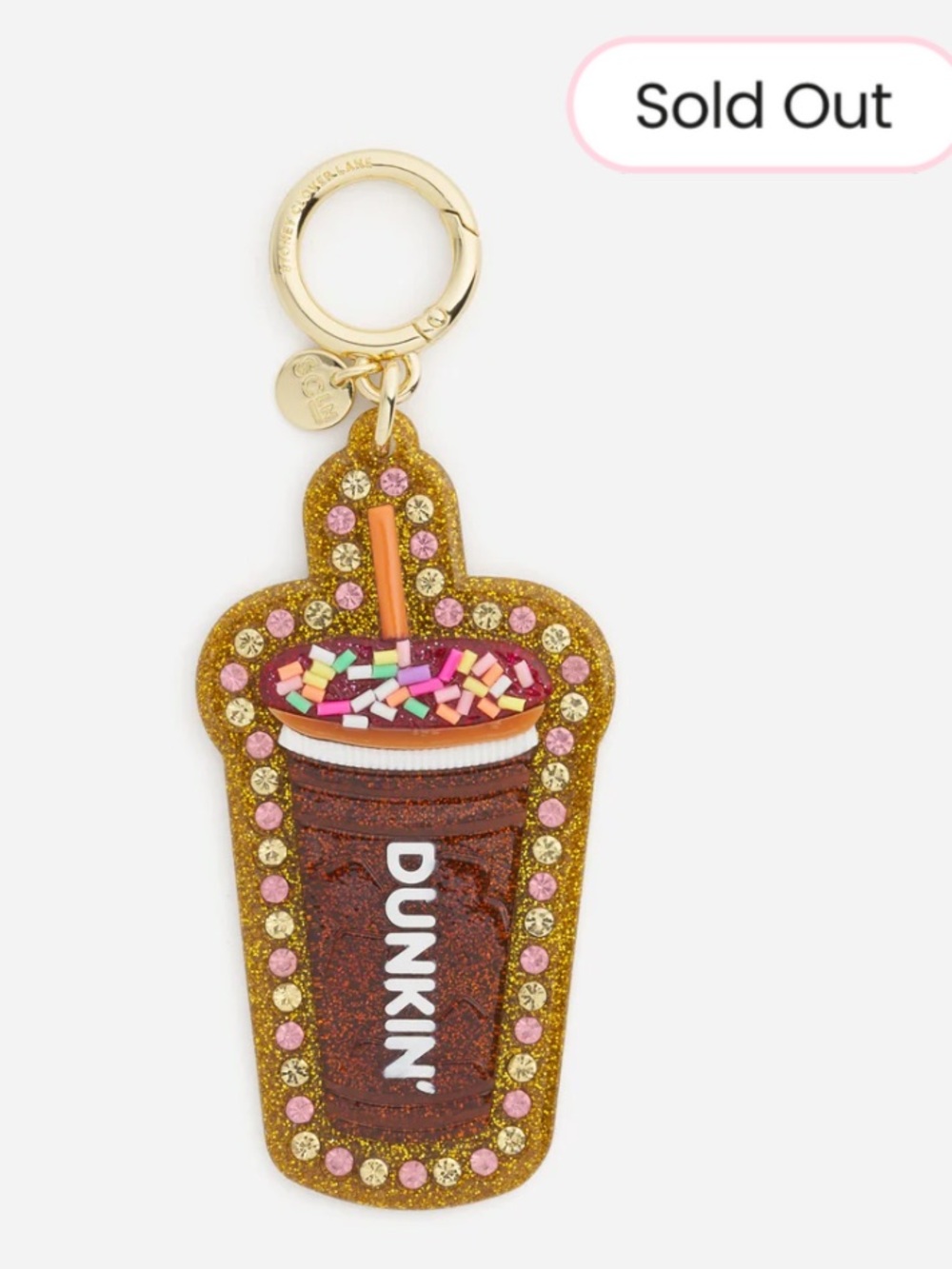 NWT Stoney Clover Lane Dunkin' Donuts Iced Coffee Bag Charm